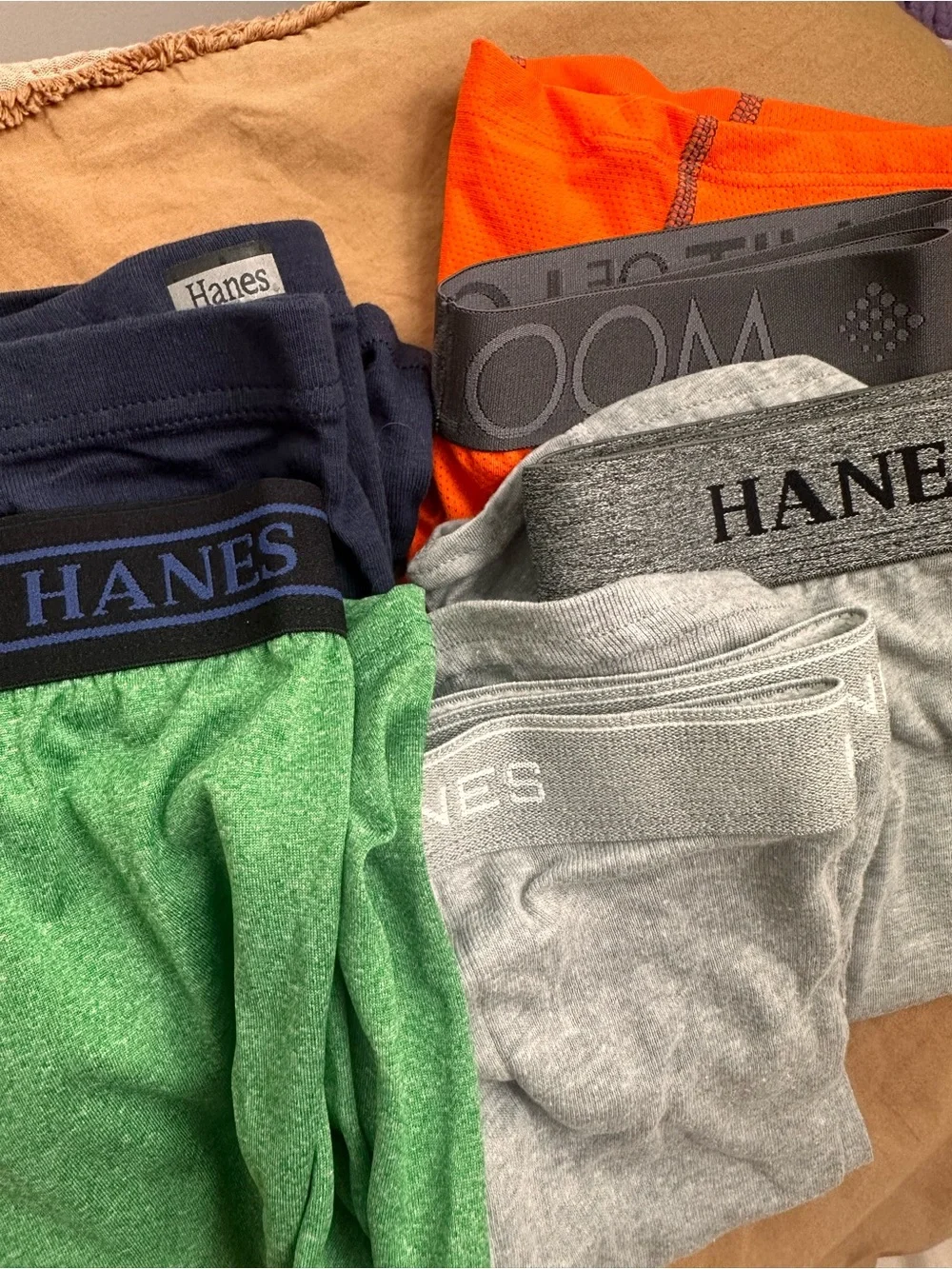 NEW Sz Small Hanes Men's 5-Pack Mixed Color Boxer Briefs